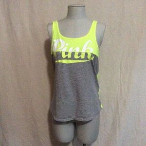 PINK Yellow & Gray Tank